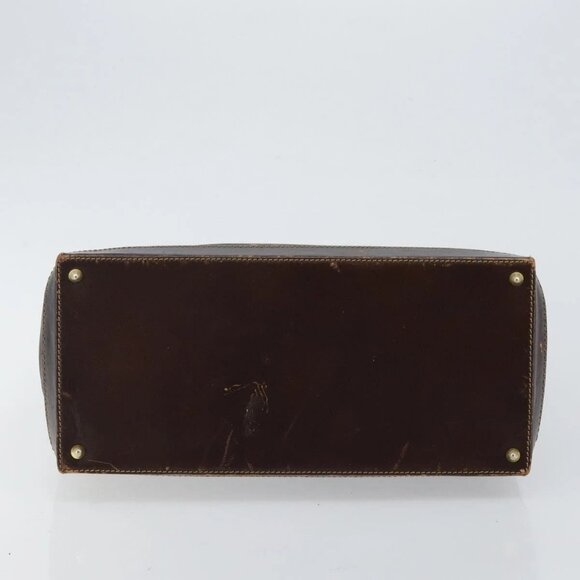 FENDI Zucca Canvas Hand Bag Black Brown Auth 144516 - Picture 7 of 16